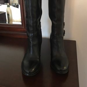 Black Tall Boots Sz 7 1/2