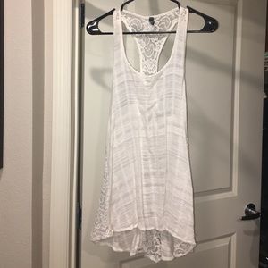 White Lacey Tank