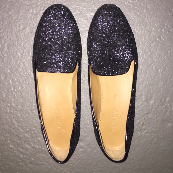 J. Crew Shoes - J. Crew Navy Glitter Oxfords Sz. 7.5
