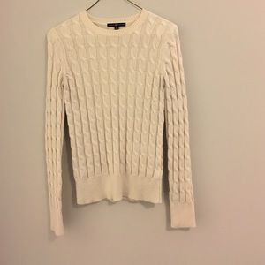 Gap White/Cream Cable-knit Sweater Size Small