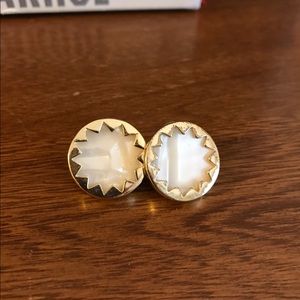 House of Harlow Mother of Pearl Sunburst Earrings