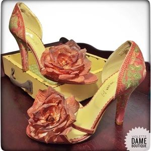 Donna Di Tuscana Floral Heels Size 8.5