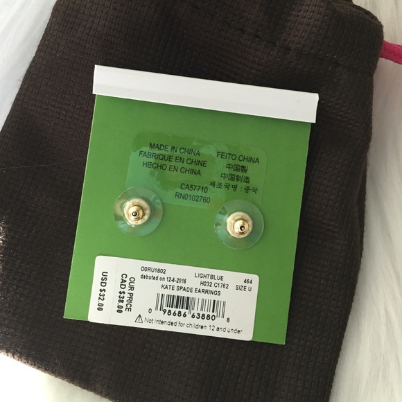 Kate Spade♠️Light Blue Studs - Picture 3 of 4