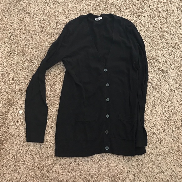 Black long sleeve cardigan