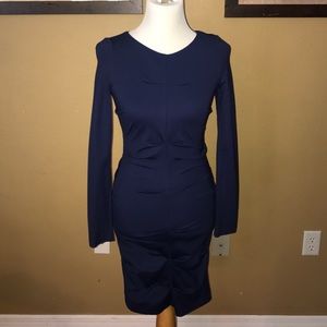 Fitted navy dress