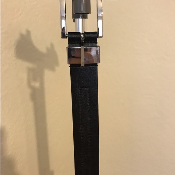 Black belt with silver buckle