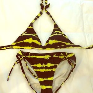 Roxy yellow and black bikini
