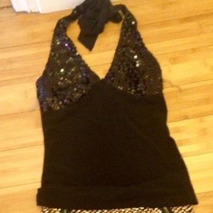 Clubbing outfit. Shorts and halter top