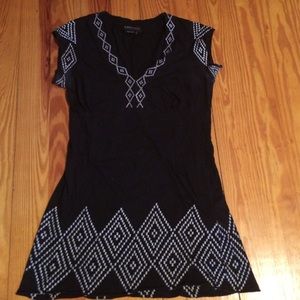 BCBG Max Azria Black Aztec Tunic
