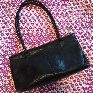 HOBO black leather shoulder bag
