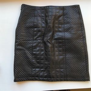 Ann Taylor faux leather Moto skirt