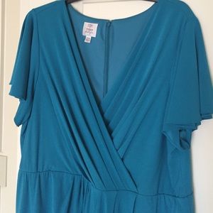 Stylish teal cocktail dress