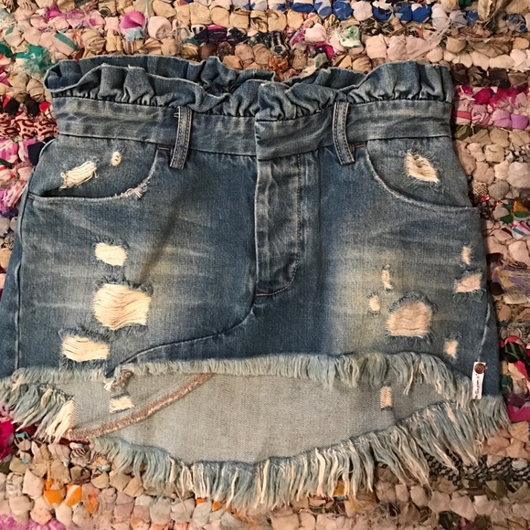 one teaspoon denim skirt