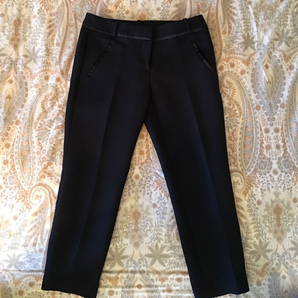 Ann Taylor Loft black quilted pants 6P