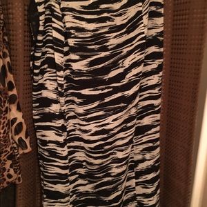 Long animal print skirt