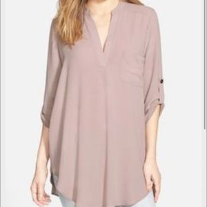 Blush linen shirt