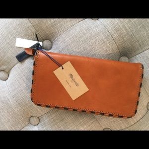 Madewell long tan leather wallet