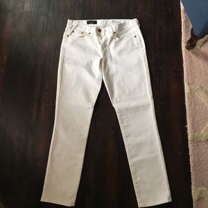 NWT J. Crew Toothpick White Jean Size 29 Ankle