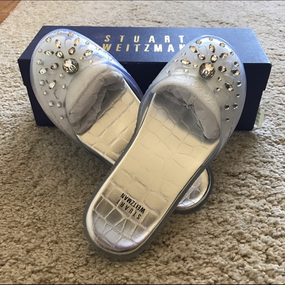 Stuart Weitzman Tiffany Clear Jelly Flats