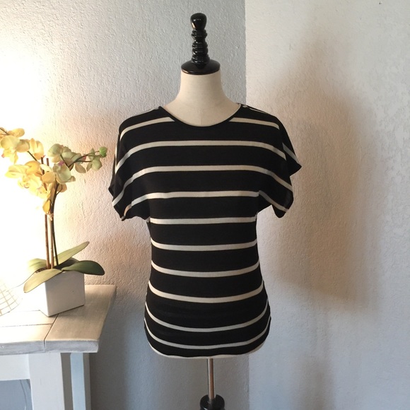 Black & Cream Striped Top