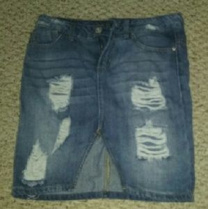 Jean Pencil Skirt