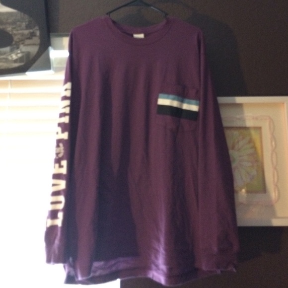 VS PINK Purple Campus Tee