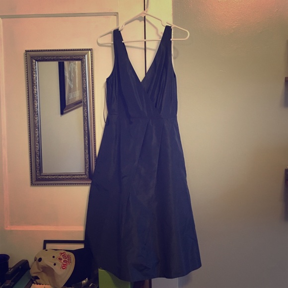Navy blue taffeta J Crew bridesmaid dress size 4 - Picture 1 of 1