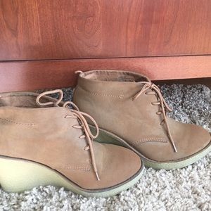 Wedge booties. Size 9.