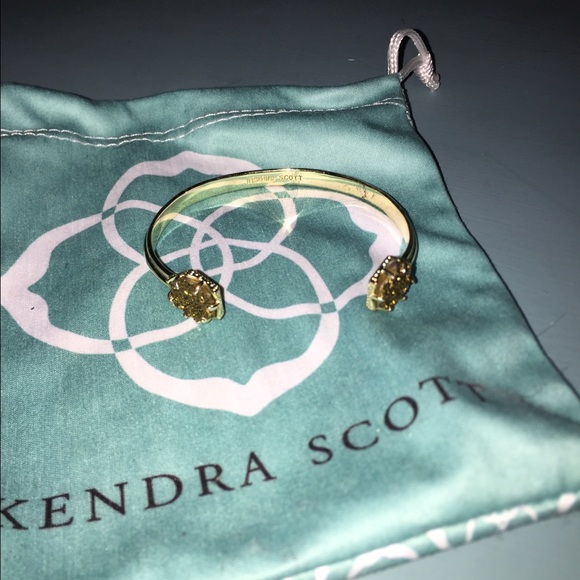 Kendra Scott gold Druzy bracelet