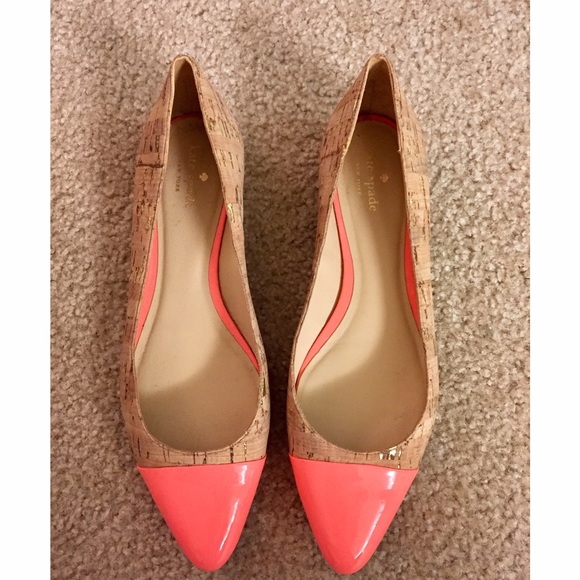 Kate Spade pink cork ballet flats