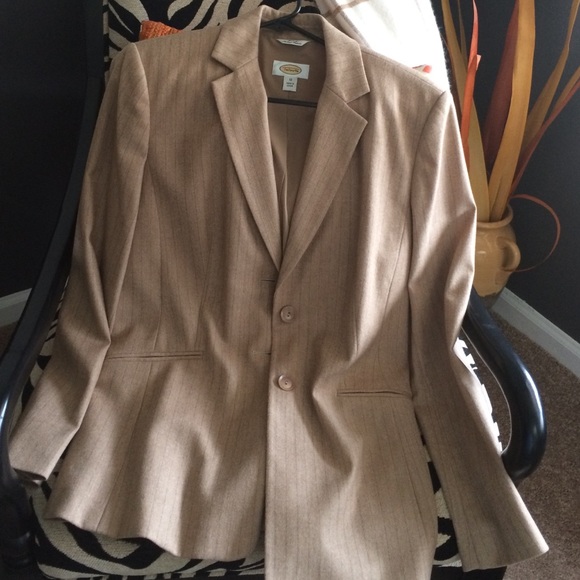 Tan with black stripe talbot Italian wool blazer