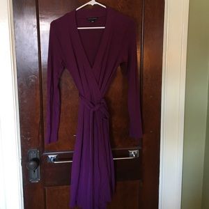 Banana Republic wine colored wrap dress