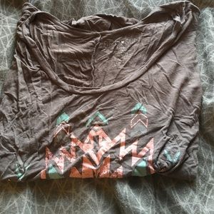 Women's grey Aztec pattern shirt