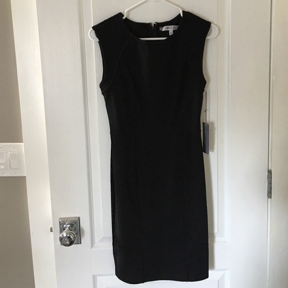 Black sleeveless body con dress