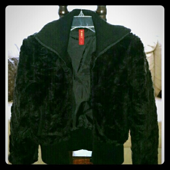 Denim Co Black faux fur jacket