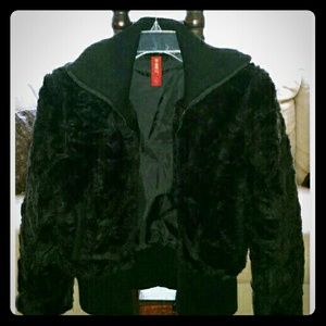 Denim Co Black faux fur jacket