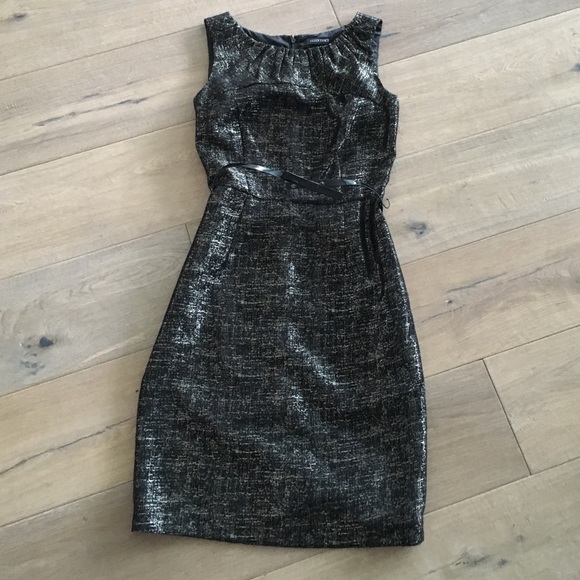 Ellen Tracy black and gold dress