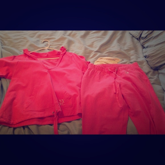Matching hoodie and sweat pant set