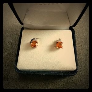 Kay jewelers citrine and diamond studs