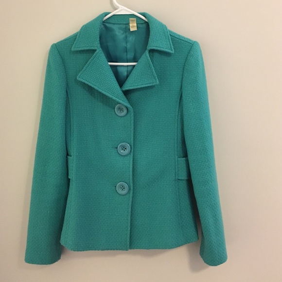BP Nordstrom Turquoise Basket-weave Jacket Size M - Picture 1 of 4