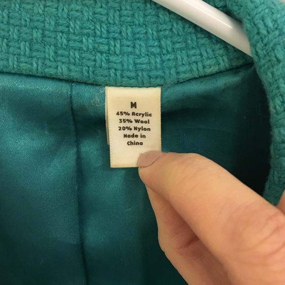 BP Nordstrom Turquoise Basket-weave Jacket Size M - Picture 2 of 4