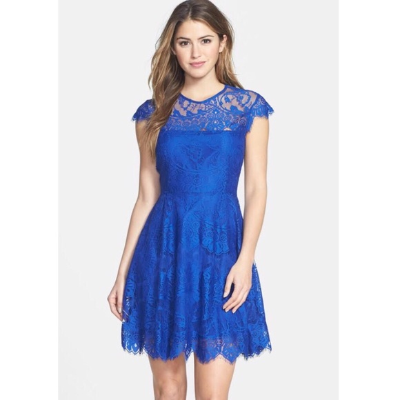 BB Dakota blue lace dress