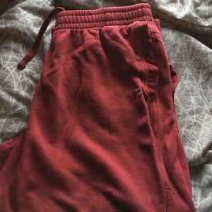 Maroon sweat pants