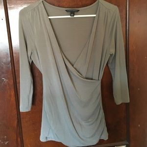 Cotton wrap top from Banana Republic.