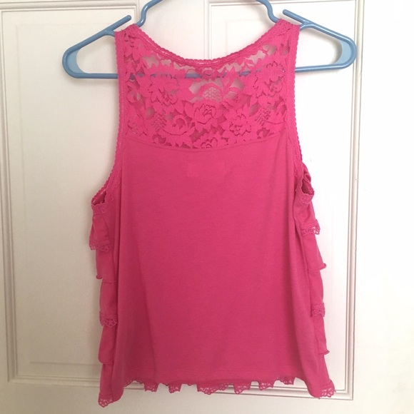 Abercrombie Pink Ruffle Tank - Picture 2 of 4
