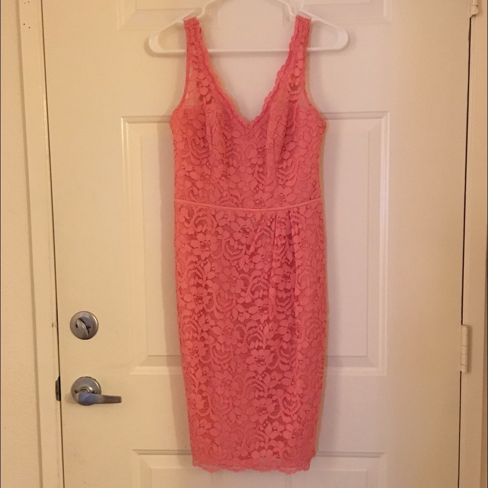 Coral Lace Dress