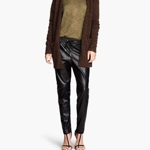 Faux Leather Drawstring/Joggers