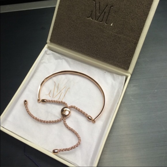Monica Vinader Fiji Friendship Bracelet, Rose Gold