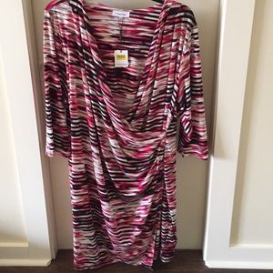 Calvin Klein stretch wrap dress
