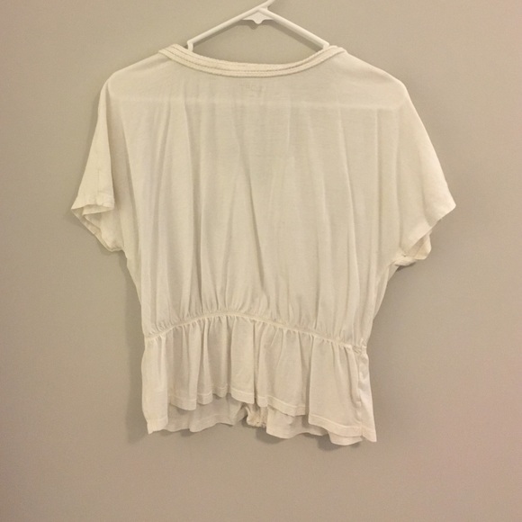 LOFT White/Cream Top w/Rope Detail Size S - Picture 3 of 3